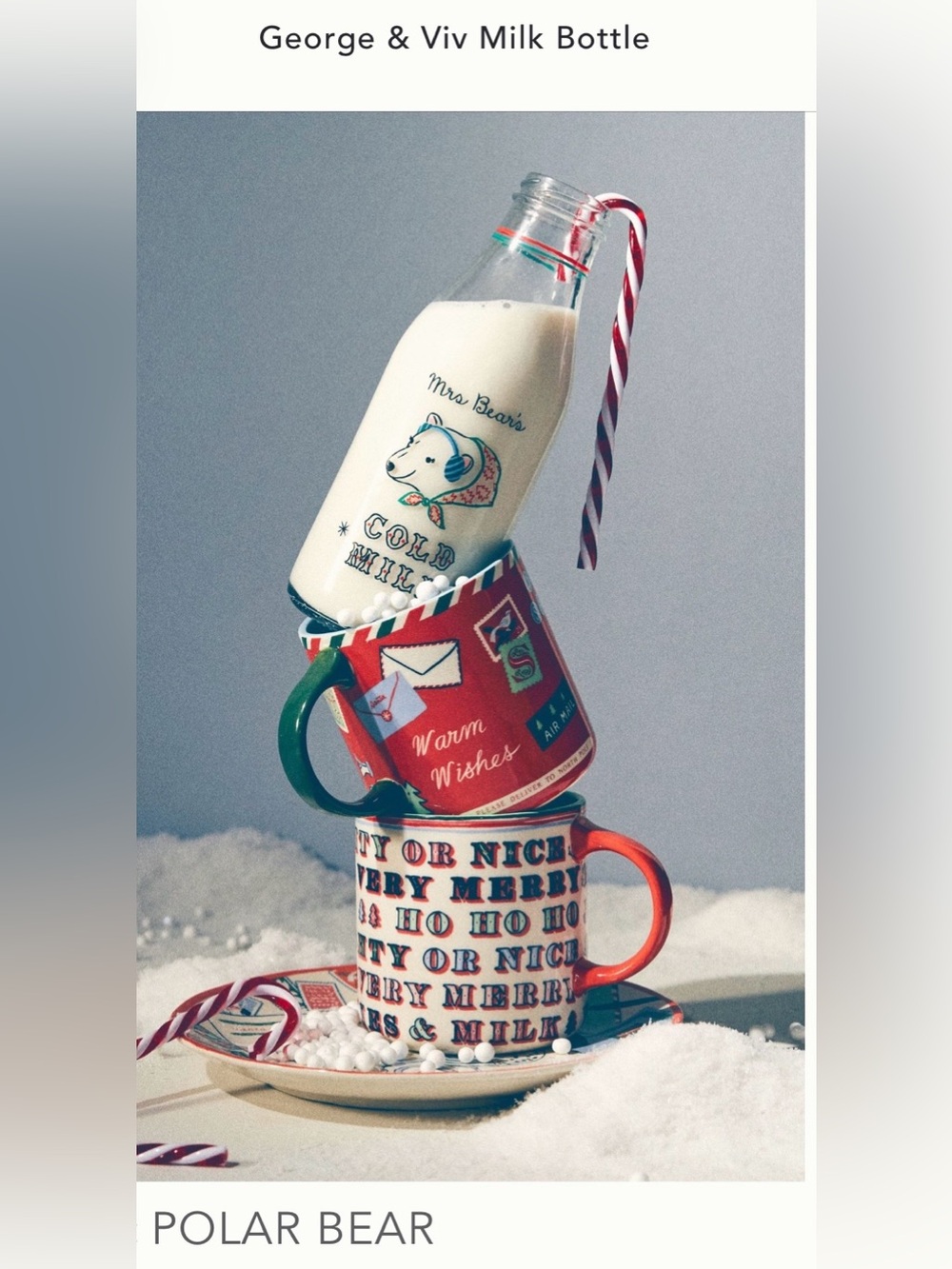 Anthropologie set of George & Viv Milk Bottles